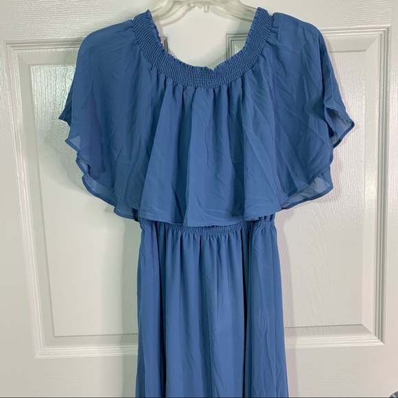 Show Me Your Mumu Hacienda Maxi Dress Blue Crisp - Picture 5 of 9
